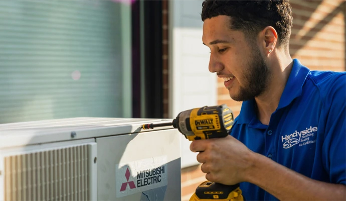 AC installation service by Handyside Plumbing, HVAC & Electrical