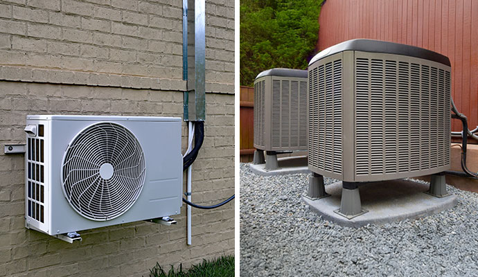 Collage of outdoor AC units