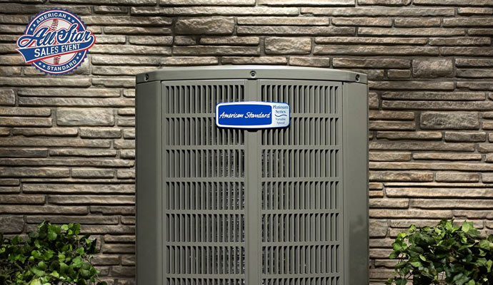 American Standard Platinum Series outdoor air conditioning condenser unit
