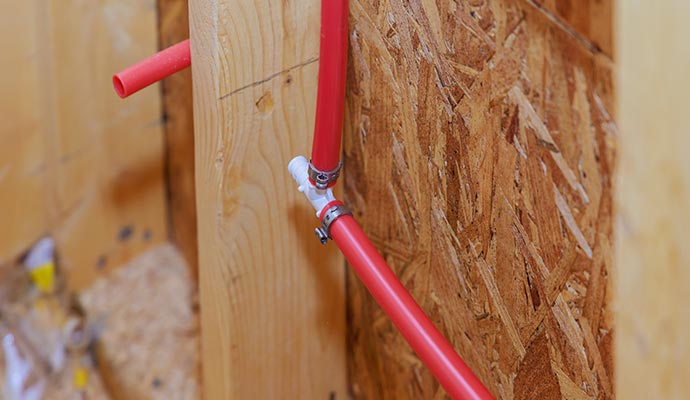 Water line installation.