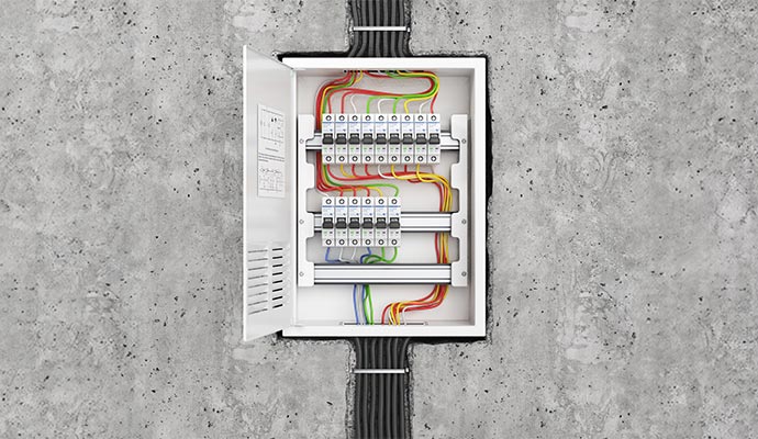 Installed sub panel circuit breaker.