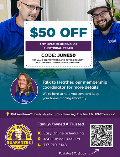 Handyside June month service postcard