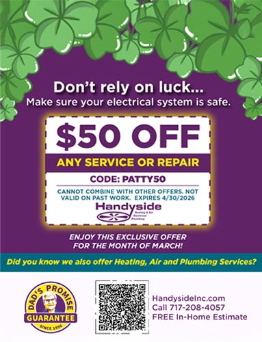 Handyside March monthly service postcard