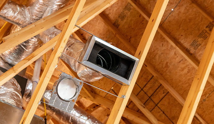 Installed new duct system