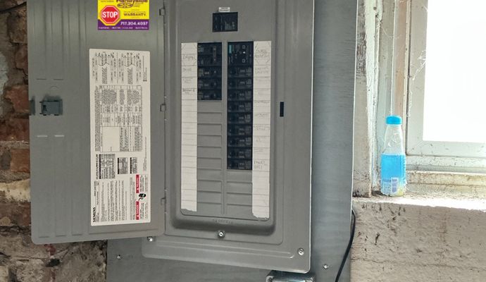 Newly installed interior electrical panel