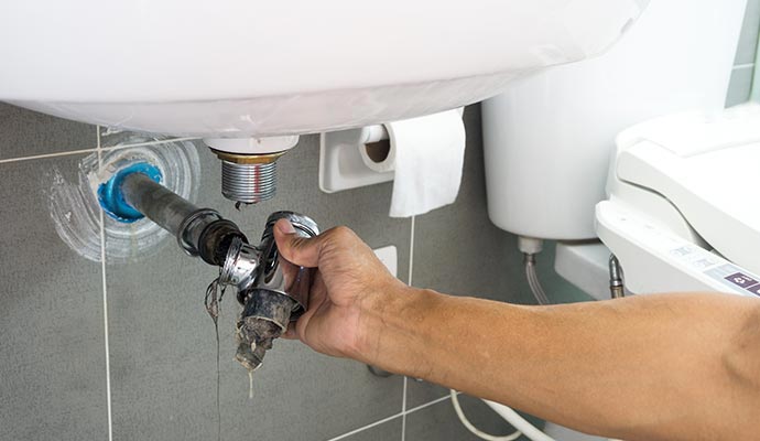 Dirty drain pipe cleaning