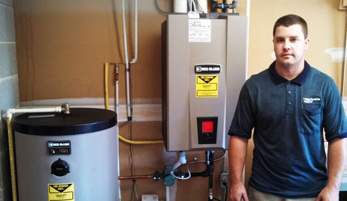 Newly installed water heater system