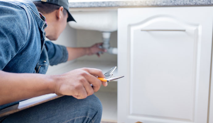 Plumbing issue inspection