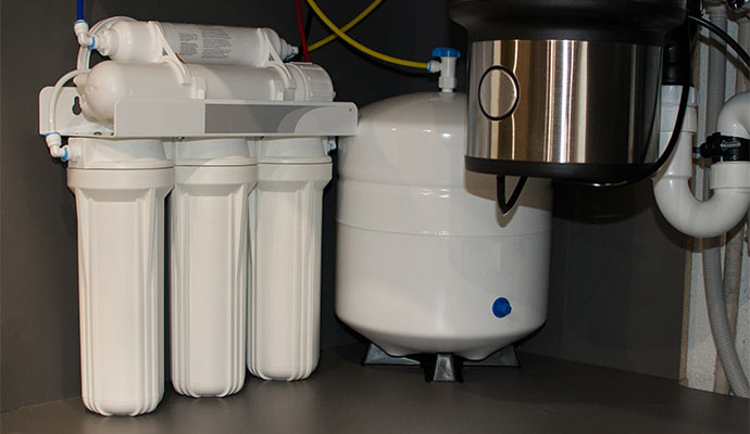 Water purification system installation.